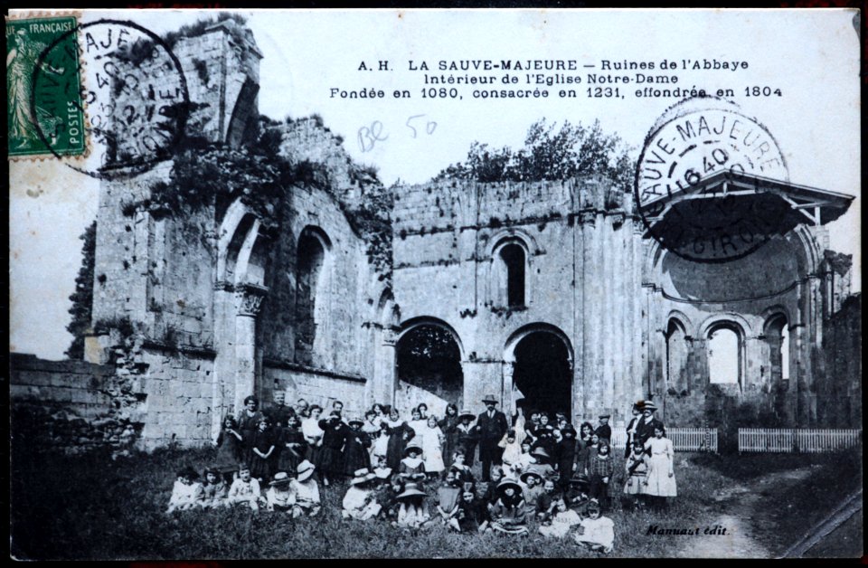 La Sauve - Abbaye - clocher Chevet 2a