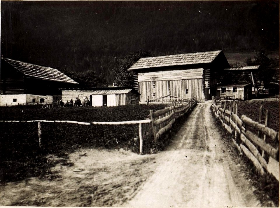 Laas. Zur Baracke umgewandelte Heuharfe (BildID 15496374)
