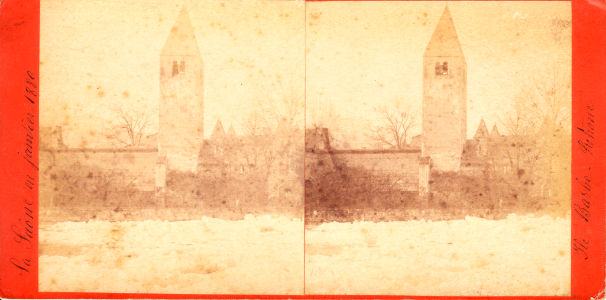La Sâone en janvier 1880-Ile Barbe