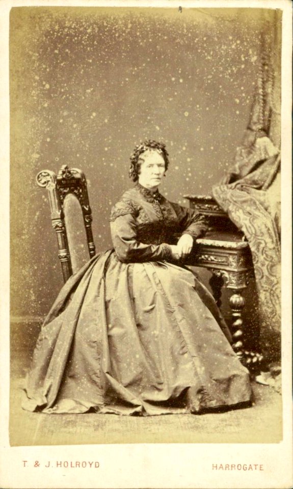 Lady with black lace by T & J Holroyd (1)