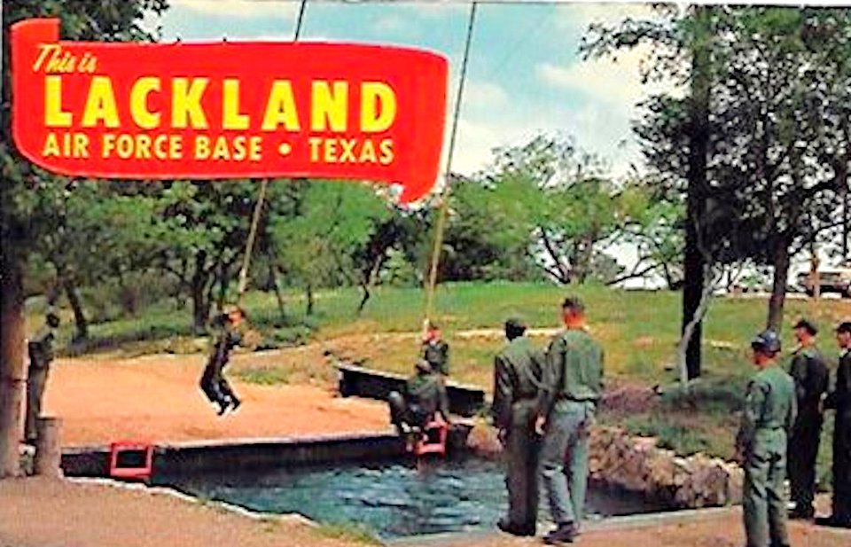Lackland Air Force Base - Obstacle Course -Rope Swing Over Water