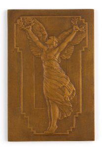 La Victoire, plaquette by Pierre Theunis, Belgium, (1949), Coins and Medals Department of the Royal Library of Belgium, 2N266-3 (recto)