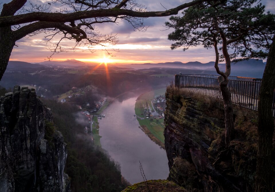 Panorama dawn bastei