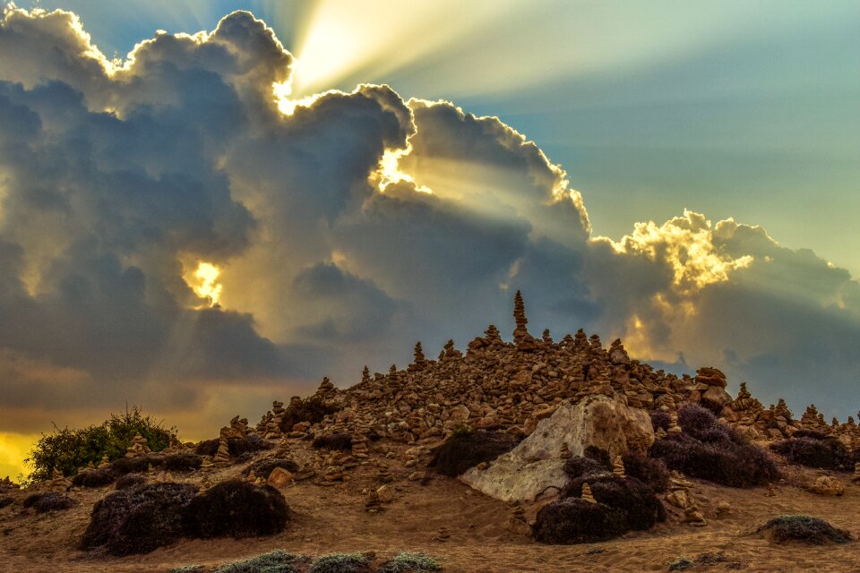 Stones landscape sky