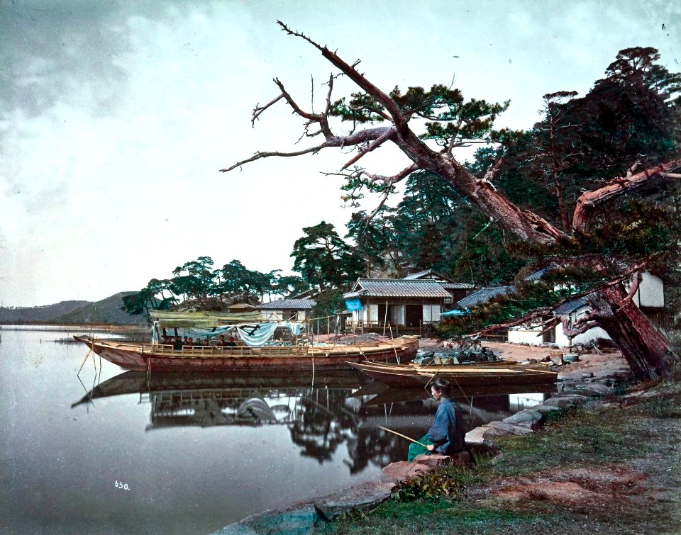 Lac Biwa, village près de Hikone, barque de loisirs appartenant au clan Ii