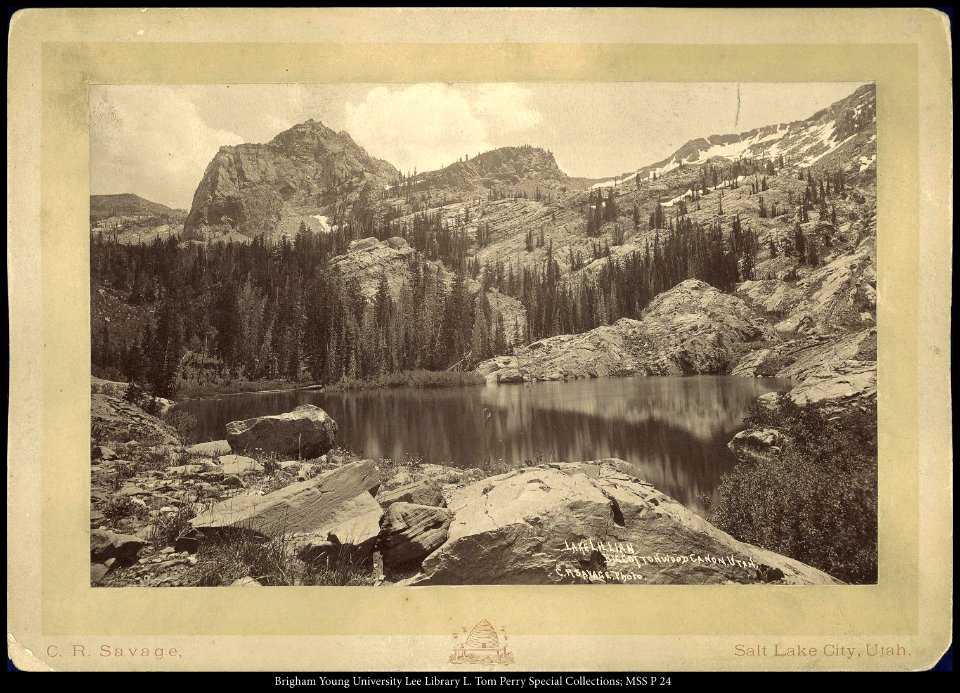 Lake Lillian, Big Cottonwood Canon (canyon), Utah, C.R. Savage, Photo.