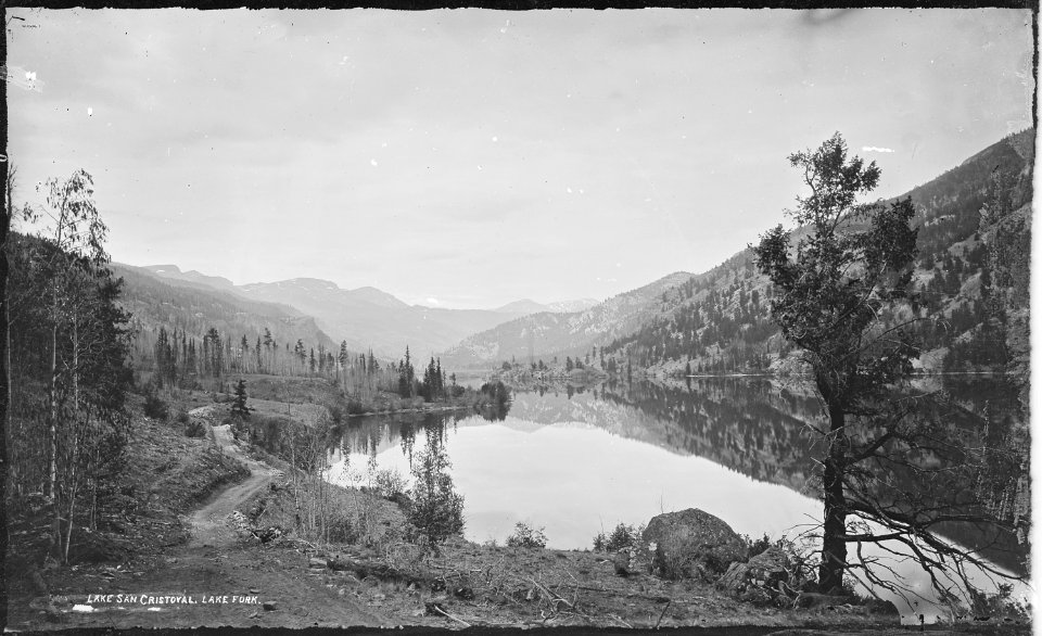 Lake San Cristobal, Lake Fork. San Juan Mountains. San Cristobal Quadrangle. Hinsdale County, Colorado. - NARA - 517167