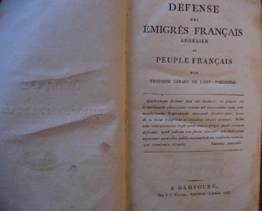 Lally-Tollendal Page de titre