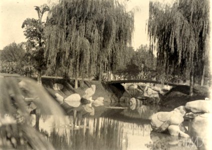 Lago e ponte em arco na praça da República - Vincenzo Pastore