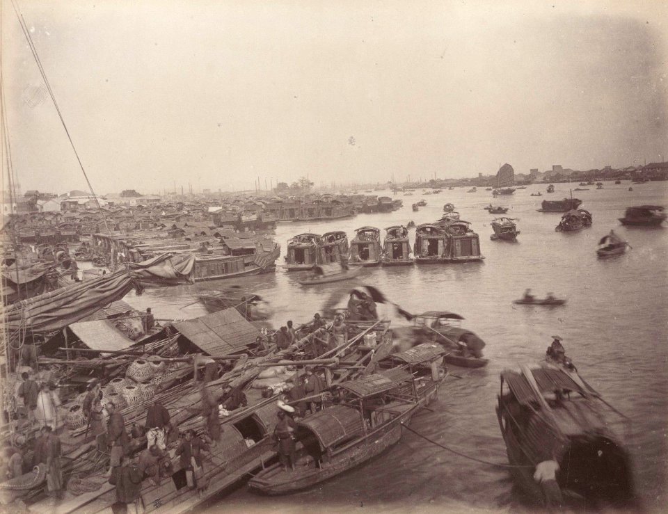 Lai Afong, Canton Houseboats, c1880