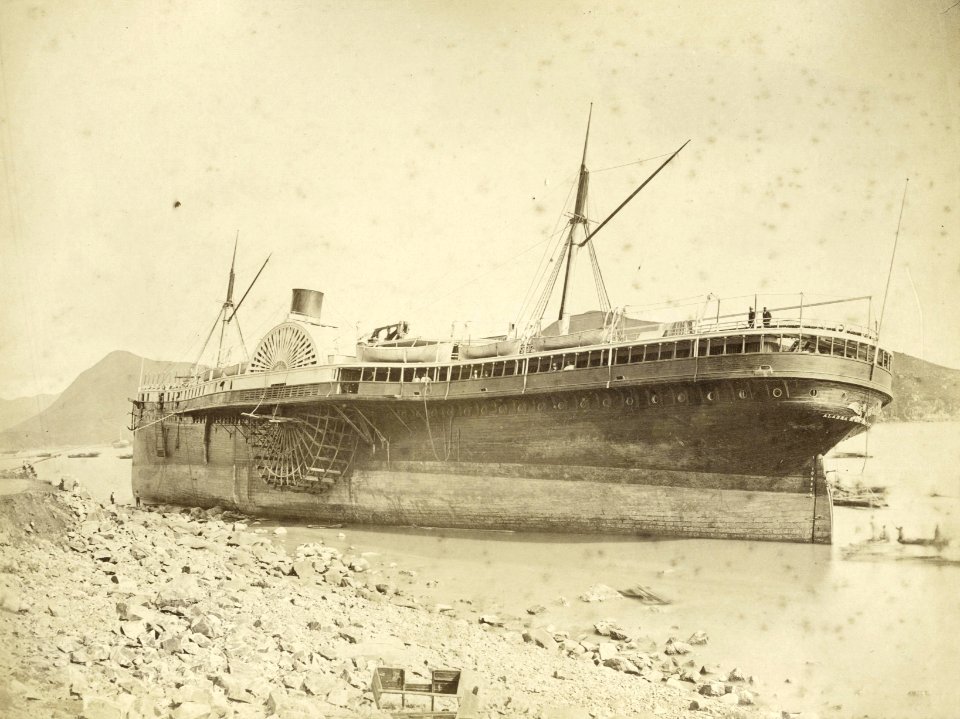 Lai Afong, stranded paddleship Alaska, September 1874