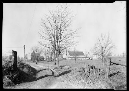 Lancaster, Pennsylvania - Housing. Entrance to moderate sized farm near Rocky Springs, Lampeter Road - NARA - 518457