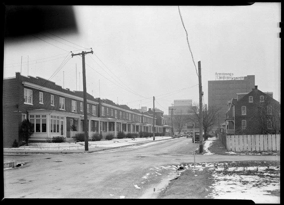 Lancaster, Pennsylvania - Housing. Homes of linoleum workers near plant (plant in distance) - rental $22.00 - $25.00 - NARA - 518468