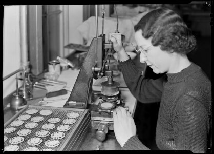 Lancaster, Pennsylvania - Hamilton Watches. Operation - transferring by this operation, numbers transferred onto the... - NARA - 518443