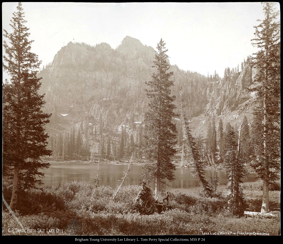 Lake Lucie, White Pine Fork, Logan Canon, Utah. C.R. Savage, Photo, Salt Lake City.