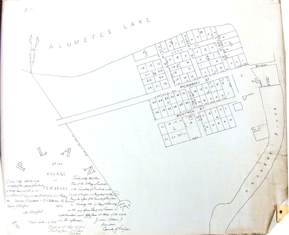 Map of the Village of Pembroke, 1853