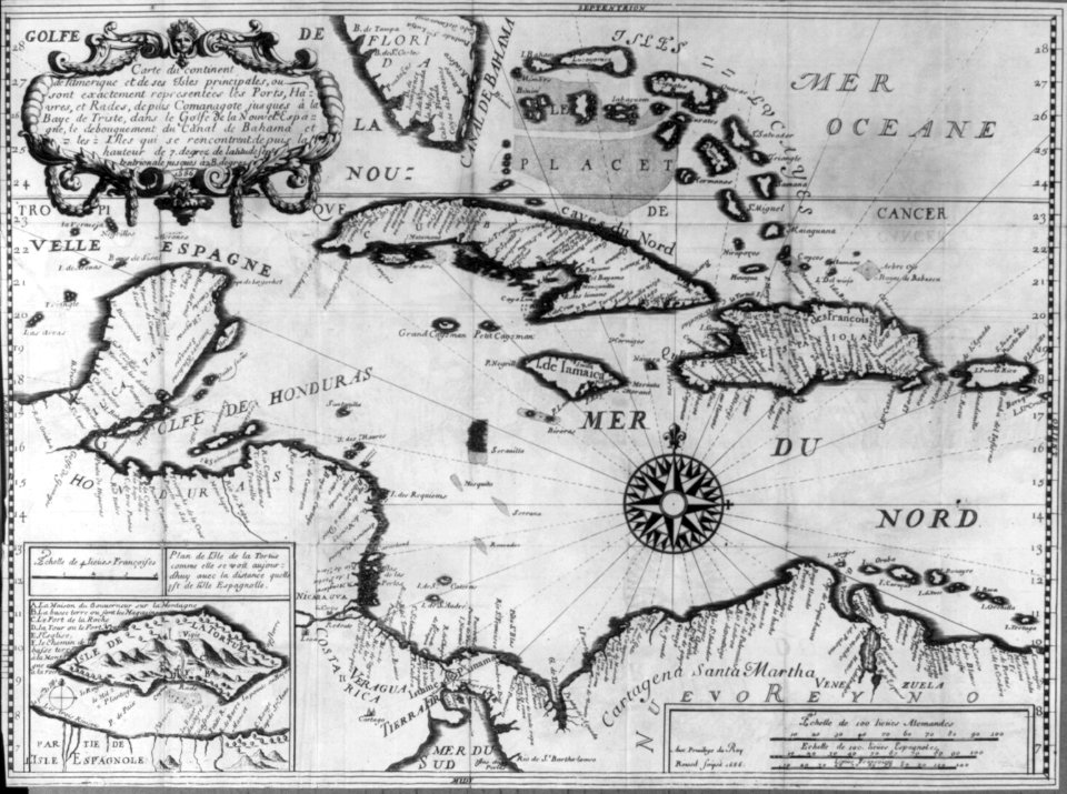 Map of the Caribbean in French; 1686 LCCN2007677047