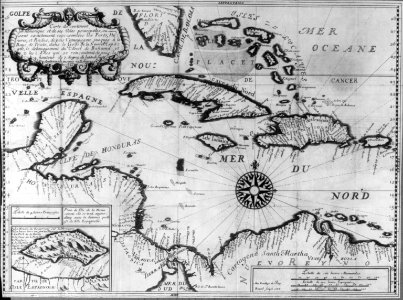 Map of the Caribbean in French; 1686 LCCN2007677047