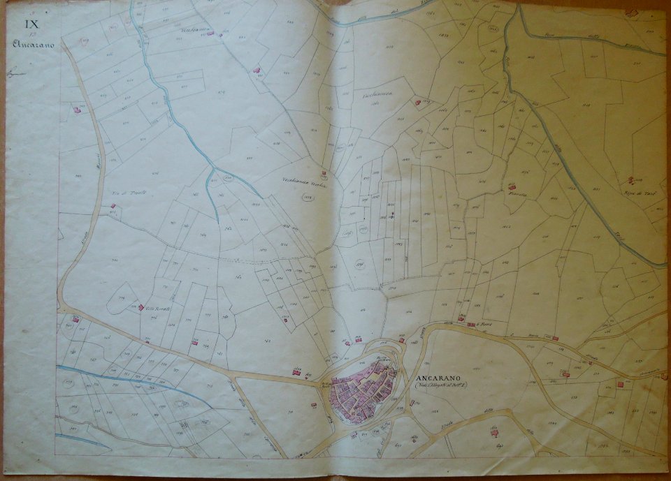 Mappa di Ancarano (TE) Foglio IX anno 1883