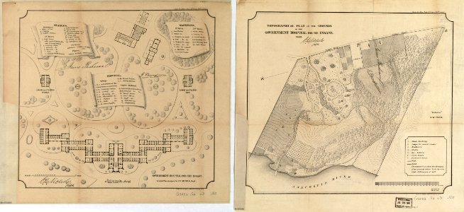 Maps of Saint Elizabeths Hospital, Washington D.C. - 1860