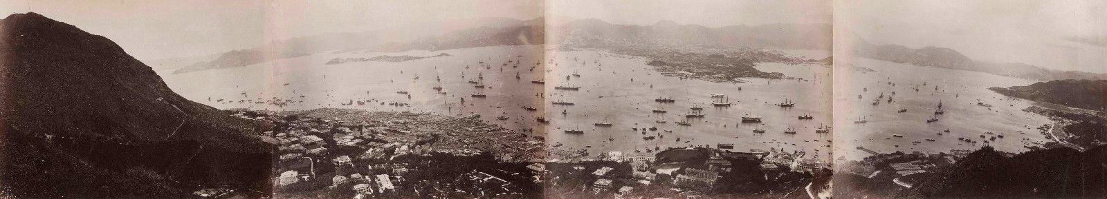 Lai Afong, Hong Kong panorama view, c1880 photo