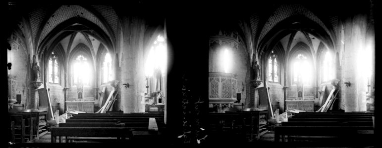 Laimont. Eglise intérieur - Fonds Berthelé - 49Fi311