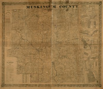 Map of Muskingum County 1852
