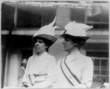 Marchers in Suffrage parade, 5-4-12 - Miss Brannan & Mrs. John Rogers, Jr. LCCN2001704198