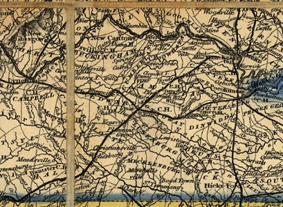 Map of the Southern States of North America - Cropped to show the Southern Railroad