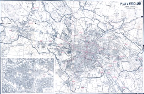 Map of Wroclaw 1947