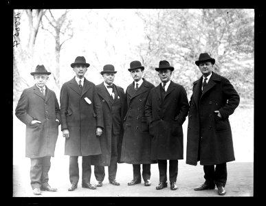 Land Grant Colleges of America Assoc. holding annual conference in Wash. Left to right- J.L. Hills, U. of Vermont, F.B. Munford, U. of Mo., A.F. Woods, U. of Md., A.A. Potter, Padua U., LCCN2016891847