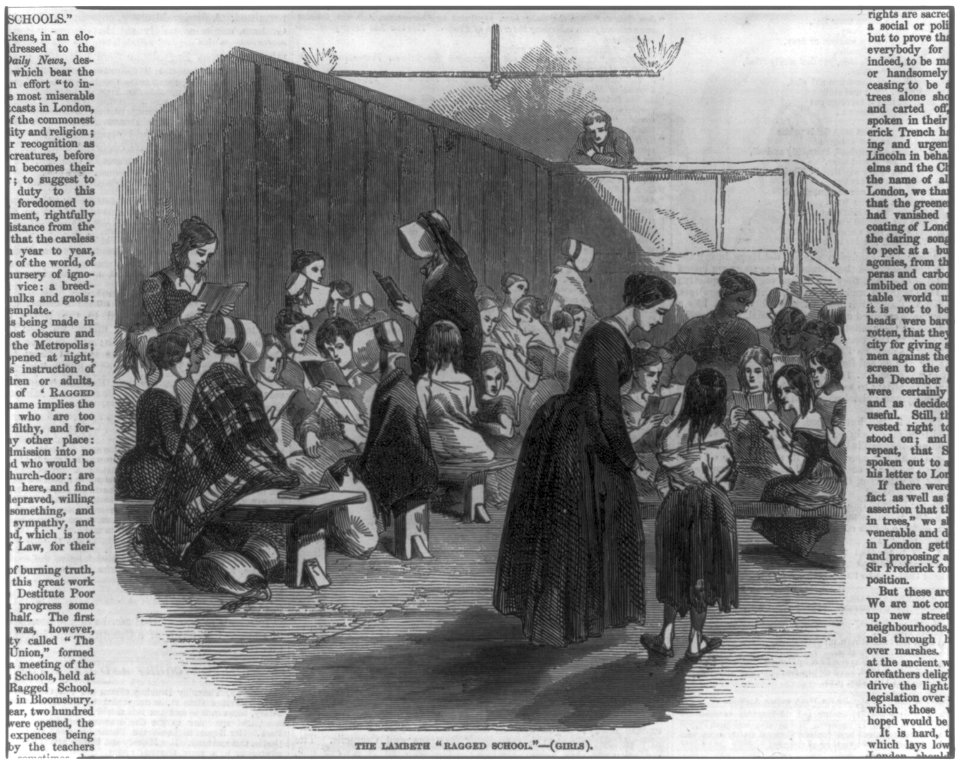 Lambeth Ragged School (London)- women teaching girl students LCCN2006683546