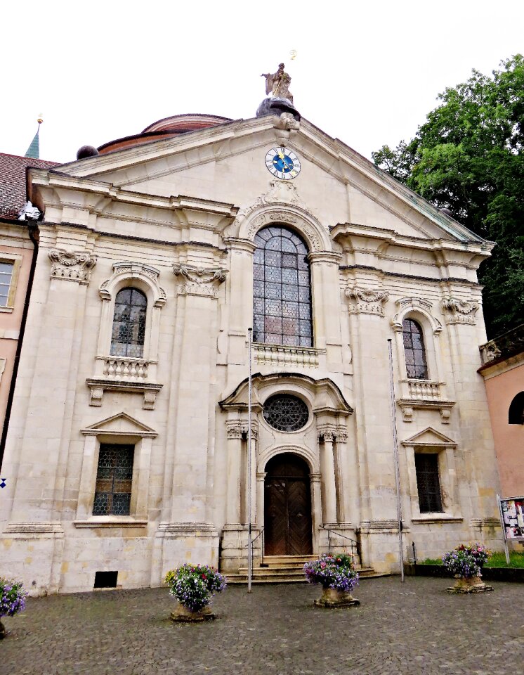 The entrance to the monastery chapel the oldest monastery in bavaria germany