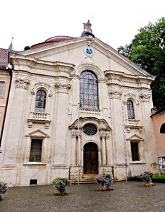 The entrance to the monastery chapel the oldest monastery in bavaria germany photo