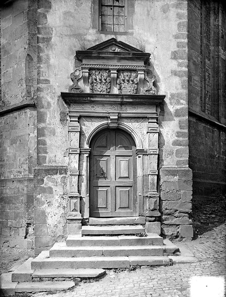 Marburg Lutherische Pfarrkirche Ostportal Ludwig Bickell vor 1900