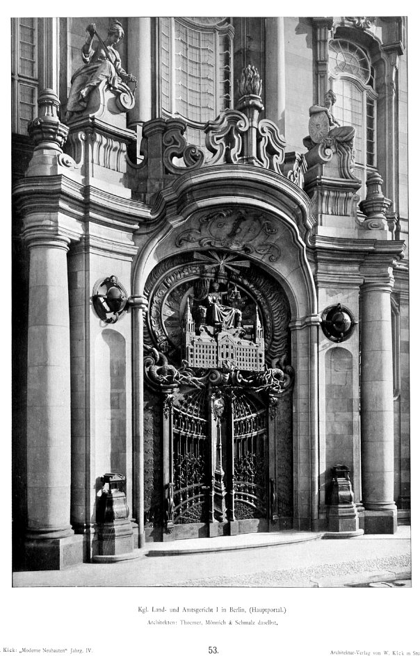 Landgericht I Berlin Detail Portal Architekten Thoemer, Mönnich & Schmalz