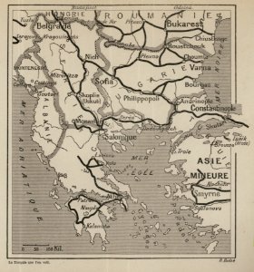 Map of Southeastern Europe and part of Asia Minor - Launay Louis De - 1913