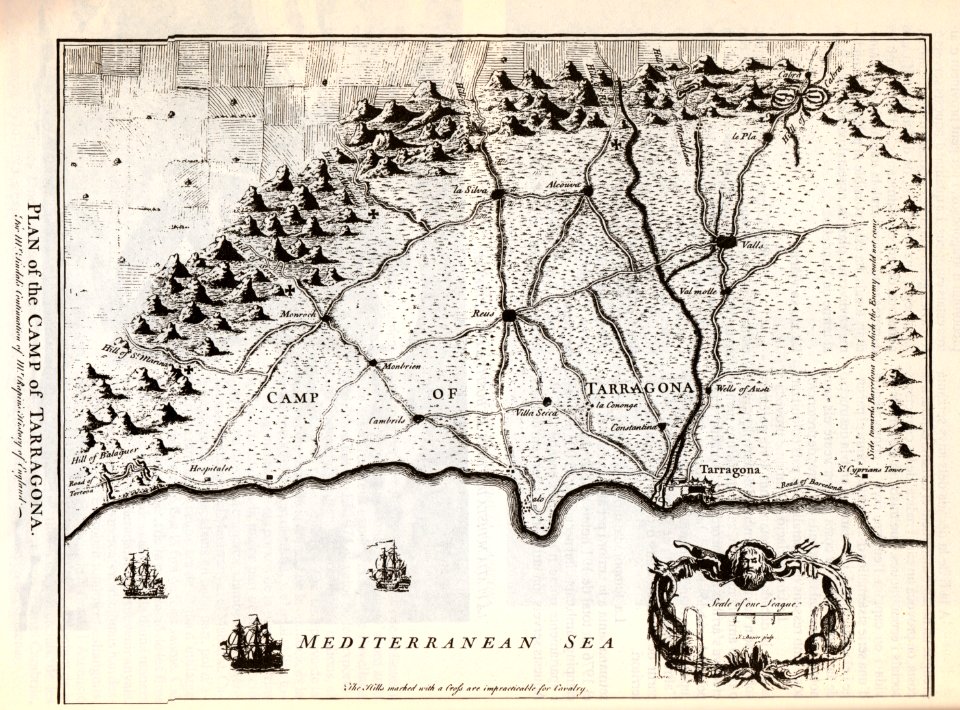 Mapa anglès del Camp de Tarragona