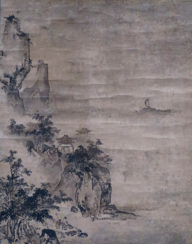 Landscape by Gakuō Zokyu, Muromachi period, Tokyo National Museum