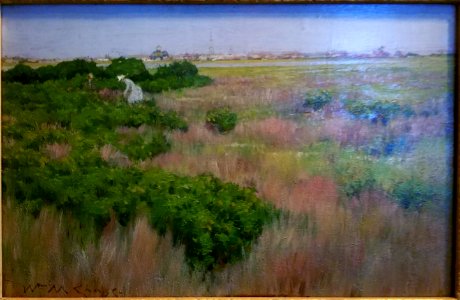 Landscape, Near Coney Island, by William Merritt Chase, c. 1886, oil on panel - Hyde Collection - Glens Falls, NY - 20180224 121125 photo