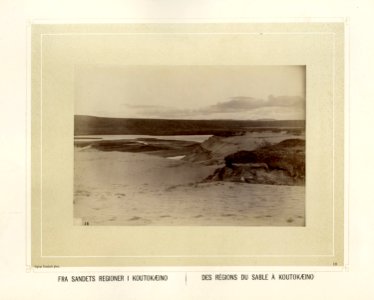 Landskap i Kautokeino med sandbanker langs elven - Norsk folkemuseum - NF.15006-019 photo
