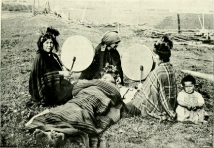 Mapuche medicine women treating a patient photo