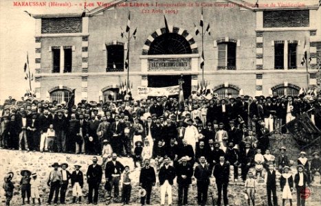 Maraussan-1905-inauguration-Cave des Vignerons libres