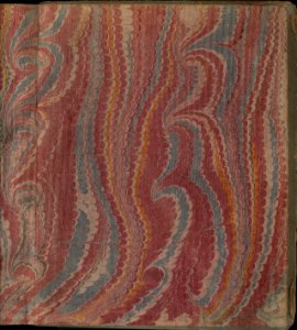 Marbled endpaper, between 1720 and 1770, from Quintilian ed. Burmann, Leiden 1720