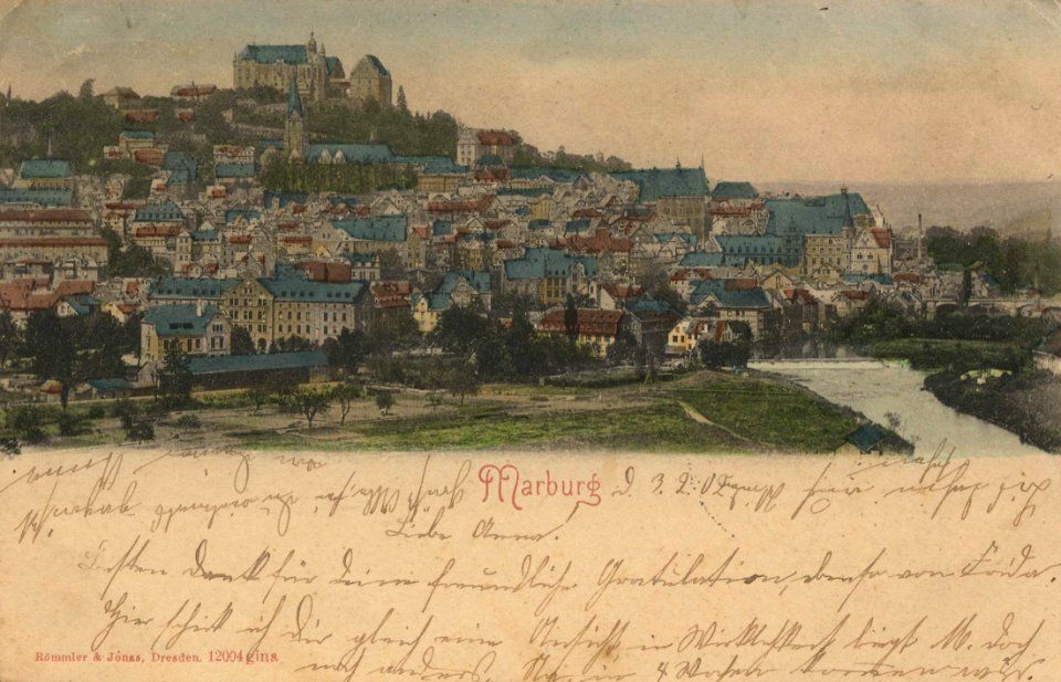 Marburg, Hessen - Stadtansicht (Zeno Ansichtskarten)