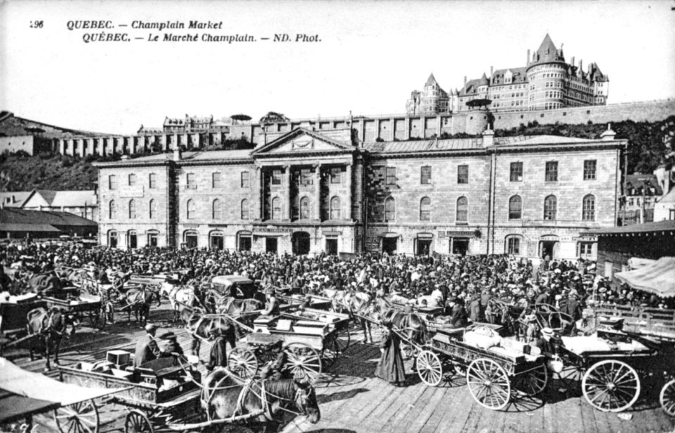 Marché Champlain, Québec, Neurdein 296