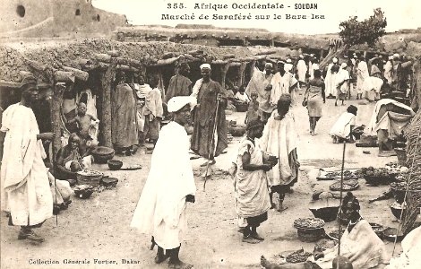 Marché de Saraféré sur le Bara-Isa (AOF)
