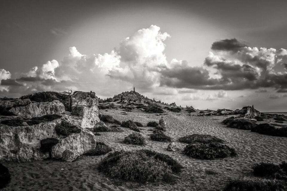 Landscape stones sky