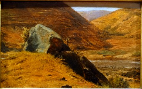 Landscape by Augusto Roquemont, c. 1830, oil on card - Museu Nacional de Soares dos Reis - Porto, Portugal - DSC00662 photo