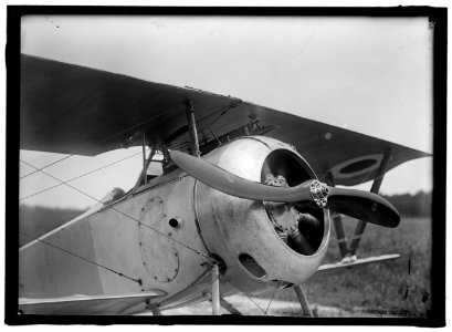 LANGLEY FIELD, VA. FRENCH NIEUPORT PLANE, TYPE 17, WITH GNOME ROTARY ENGINE AND CHAUVIERE PROPELLER LCCN2016868198